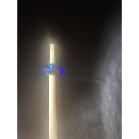 Faceted Royal Blue Bead .925 Sterling Silver - Picture 4 of 6